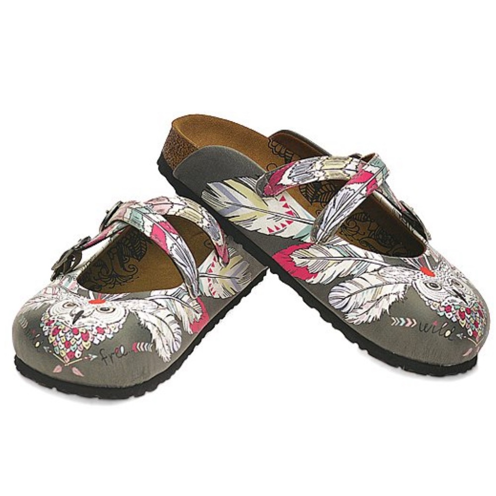 Calceo-Owl Wild free cross-strap mule- fits like Birkenstock boxed EU 35 -6-NWT - Picture 3 of 11